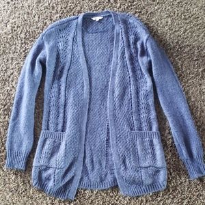 Small slate blue cardigan